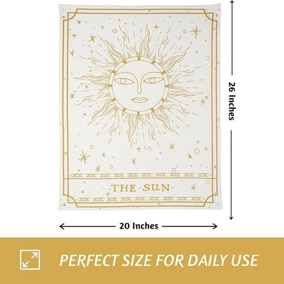 Tarot Sun Folkulture Tea Towels Kitchen Towels with Hanging Loop Decorative - Picture 2 of 8